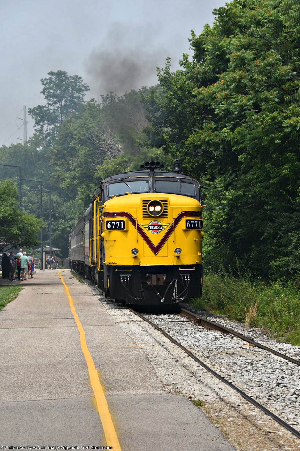 CVSR 6771 pulls into Northside Station.